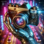 Appareil photo rétro futur généré par IA