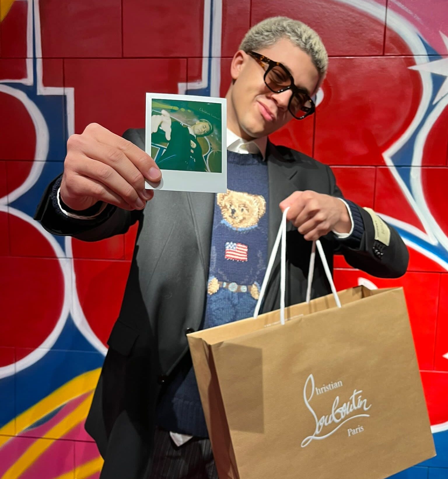 Souvenir Polaroid lors d'une soirée Louboutin à Paris